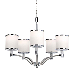 Люстра с белыми стеклянными плафонами в форме цилиндра Feiss варинант исполнения - 1 | Loft Concept в Волгограде