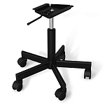 Стул с мягкой розовой обивкой из велюра и подъемно-поворотным механизмом на черных колесиках Harper Pink варинант исполнения - 4 | Loft Concept в Волгограде