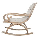 Кресло-качалка с мягкой обивкой из льна Ella Armchair beige варинант исполнения - 2 | Loft Concept в Волгограде