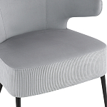 Современное мягкое кресло на металлических ножках Rakush Grey варинант исполнения - 6 | Loft Concept в Волгограде