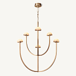 Люстрас 6-ю мраморными плафонами в форме купола Light Warm Light варинант исполнения - 4 | Loft Concept в Волгограде