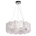 Люстра круглая с подвесными прямоугольными пластинами из стекла Glacier Panels варинант исполнения - 2 | Loft Concept в Волгограде