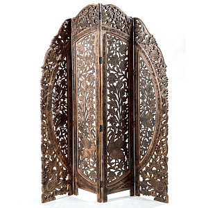 Ширма с  орнаментом ручная резьба Indian Antique Furniture