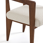 Кресло обеденное Alcove White Boucle из массива ореха варинант исполнения - 5 | Loft Concept в Волгограде