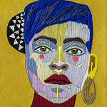 Картина с вышивкой Портрет wall panel People with the yellow ear 1 варинант исполнения - 1 | Loft Concept в Волгограде