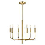 Люстра с 6-ю лампами на тонких изогнутых рожках в современном стиле Feiss варинант исполнения - 2 | Loft Concept в Волгограде