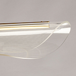 Люстра линейная с прозрачным волнообразным плафоном Wave Line варинант исполнения - 4 | Loft Concept в Волгограде