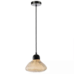 Подвесной светильник с янтарным фактурным плафоном Lamp with Frozen Glass Effect варинант исполнения - 3 | Loft Concept в Волгограде