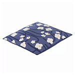 Подушка декоративная синяя с цветочным принтом Blossom Essence Emily варинант исполнения - 1 | Loft Concept в Волгограде