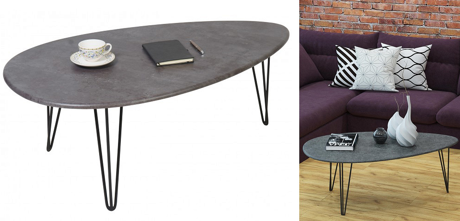 Кофейный стол Dorian Coffee Table gray Кофейный стол Dorian Coffee Table gray - Loft-Concept в Волгограде