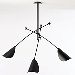 Потолочный светильник с подвижными плафонами Aracea Black Ceiling Lamp варинант исполнения - 4 | Loft Concept в Волгограде