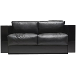 Дизайнерский кожаный диван черный Poltronova Saratoga Sofa варинант исполнения - 1 | Loft Concept в Волгограде