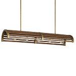 Люстра линейная полукруглой формы Wooden Horseshoe варинант исполнения - 3 | Loft Concept в Волгограде