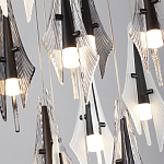 Люстра каскадная с 12-ю рельефными прозрачными плафонами Glass Pod  варинант исполнения - 6 | Loft Concept в Волгограде
