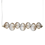 Подвесной светильник линейный с 7-ю рифлеными стеклянными шарами Marcelh Light варинант исполнения - 1 | Loft Concept в Волгограде