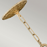 Люстра подвесная с широким белым текстильным абажуром и вертикальными декоративными элементами Hinkley варинант исполнения - 3 | Loft Concept в Волгограде