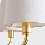 Люстра золотая с белыми тканевыми абажурами Coolness варинант исполнения - 4 | Loft Concept в Волгограде