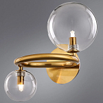 Бра с 2-мя стеклянными сферическими  плафонами Arco Wall Lamp варинант исполнения - 3 | Loft Concept в Волгограде