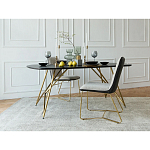 Обеденный стол на металлических ножках Ward Brass Dining Table варинант исполнения - 4 | Loft Concept в Волгограде