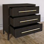 Комод Primo с 3 выдвижными ящиками Темный орех варинант исполнения - 5 | Loft Concept в Волгограде