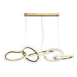 Люстра подвесная с 5-ю асимметричными кольцами и декоративными элементами в виде кристаллов Ring Horizontal варинант исполнения - 1 | Loft Concept в Волгограде
