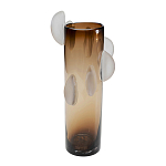 Ваза коричневая Forma Mare со стеклянными вставками варинант исполнения - 1 | Loft Concept в Волгограде