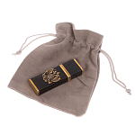 Флешка на 16 гб с декоративной металлической вставкой Герба РФ из натурального камня Обсидиан Черный Stone Flash Drive варинант исполнения - 4 | Loft Concept в Волгограде