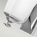 Бра с белым матовым плафоном на прямоугольном основании цвета хром Hinkley варинант исполнения - 3 | Loft Concept в Волгограде