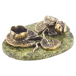 Подсвечник из бронзы и натурального камня змеевик Stone Candlestick варинант исполнения - 2 | Loft Concept в Волгограде