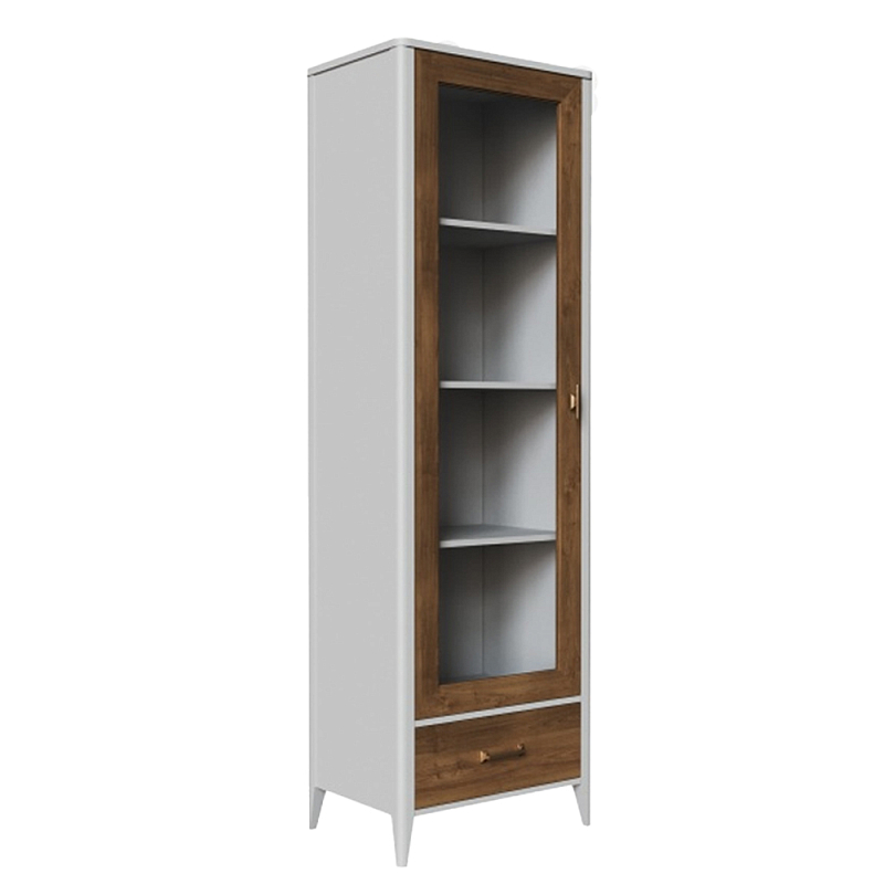 Витрина из массива бука однодверная Tasteful Furniture Слоновая кость Дуб темный Прозрачное Стекло Витрина из массива бука однодверная Tasteful Furniture Слоновая кость Дуб темный Прозрачное Стекло в Волгограде | Loft Concept