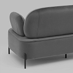 Диван в велюровой обивке серого цвета COLOR BLOCK варинант исполнения - 7 | Loft Concept в Волгограде