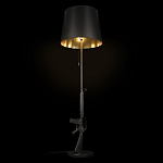 Торшер с черным абажуром и оригинальной ножкой в форме автомата Flos варинант исполнения - 3 | Loft Concept в Волгограде