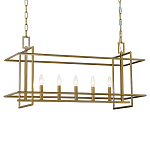 Подвесной светильник прямоугольный 5-ти ламповый Linear Kitchen Light варинант исполнения - 1 | Loft Concept в Волгограде