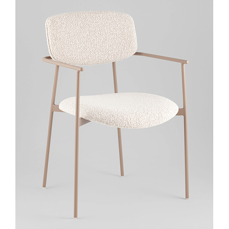 Стул Doe с подклокотниками молочный Молочный Бежевый Древесина в Волгограде | Loft Concept 