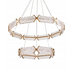 Люстра с 2-мя кольцами с текстурным природным рисунком IceFlame варинант исполнения - 2 | Loft Concept в Волгограде