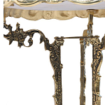 Стол бронзовый круглый с мраморной столешницей Coffee De Bronze варинант исполнения - 1 | Loft Concept в Волгограде