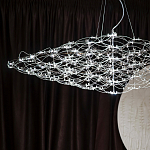 Люстра подвесная с тонкой металлической конструкцией цвета хром Quasar варинант исполнения - 9 | Loft Concept в Волгограде