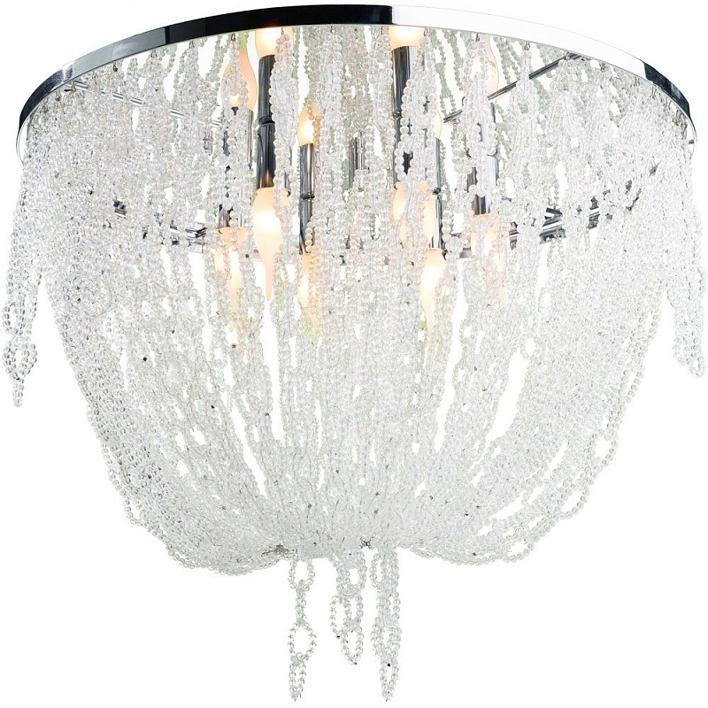 Потолочный светильник RH 1930S FRENCH CRYSTAL BEADED Seling Light Хром Потолочный светильник RH 1930S FRENCH CRYSTAL BEADED Seling Light Хром в Волгограде | Loft Concept