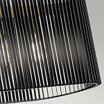 Люстра подвесная овальной формы с металлическим решетчатым абажуром матово-черного цвета и 5 лампами Kichler варинант исполнения - 5 | Loft Concept в Волгограде