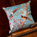Подушка декоративная с изображением птиц в саду Chinoiserie Birds in the Peach Orchard Cushion варинант исполнения - 2 | Loft Concept в Волгограде