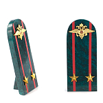 Сувенир Погон МВД из натурального камня змеевик Souvenir Epaulets варинант исполнения - 6 | Loft Concept в Волгограде