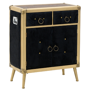 Комод с текстильной обивкой Jokum Chest of Drawers Черный