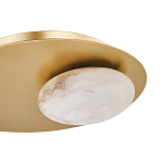 Бра с овальным основанием золотого цвета  и плафоном из алебастра Shaw Lighting варинант исполнения - 2 | Loft Concept в Волгограде