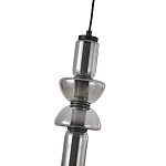 Подвесной светильник из дымчатого стекла цилиндрической формы с чёрным металлическим основанием Hiding secrets варинант исполнения - 3 | Loft Concept в Волгограде