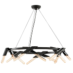 Люстра круглая с трубчатыми лампочками Vanguard Circle варинант исполнения - 1 | Loft Concept в Волгограде