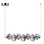 Подвесной светильник линейный с 7-ю рифлеными стеклянными шарами Marcelh Light варинант исполнения - 6 | Loft Concept в Волгограде