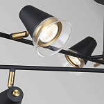 Потолочный светильник с конусообразными плафонами с контрастным сочетанием бронзы и глубоким черным цветом Aurika варинант исполнения - 3 | Loft Concept в Волгограде