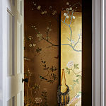 Обои ручная роспись Badminton Deep Rich Gold gilded paper варинант исполнения - 3 | Loft Concept в Волгограде