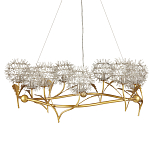 Люстра круглая с декором в виде цветков одуванчика Hanging Dandelion варинант исполнения - 4 | Loft Concept в Волгограде