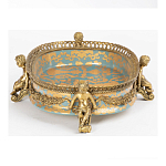 Чаша с орнаментом на ножках в виде бронзовых ангелов Eden Garden варинант исполнения - 3 | Loft Concept в Волгограде